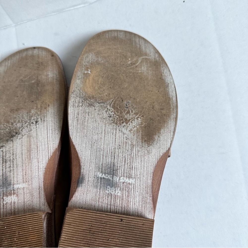 Free People Mont Blanc Light Tan Leather Open Toe Flats - Picture 8 of 10